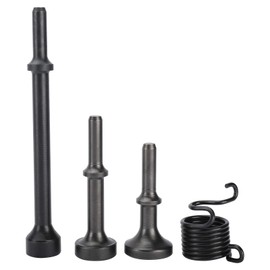 BTSHUB 4 Pcs Air Hammer Bits Accessories 0.401'' (10mm) Shank Pneumatic Chisel Air Hammer Bits Kit with Spring, Heavy Duty