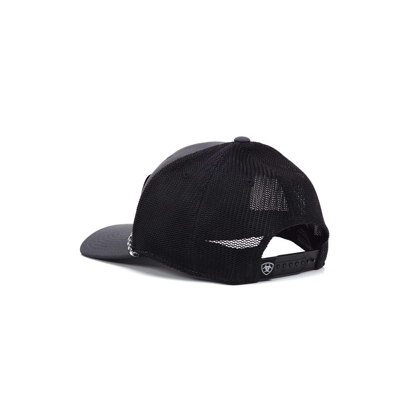 ARIAT Men's Black Snapback Flexfit 110 Logo Patch Cap