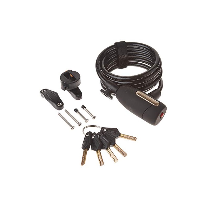 Onguard Mega Titan, Coil Cable with Key Lock, 8mm X