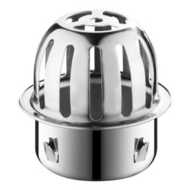 Stainless Steel Balcony Floor Drain Leaf Catcher Grid 75 mm Gutters Leaf Protection Downpipe Protection 304 Stainless Steel Dome Sieve Balcony Outdoor Anti-Blocking Strainer for Roof Pipes, Drains and
