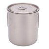 750ml Outdoor Titanium Water Mugs With Folding Handles Portable Camping