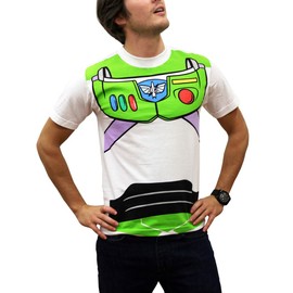 Buzz Lightyear Space Ranger Costume T-Shirt (X-Large, White, Buzz)