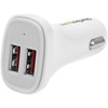 StarTech.com Dual Port USB Car Charger - 24W/4.8 - White