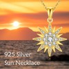 VONALA Sun Necklace 925 Sterling Silver Gold Pendant Jewellery Gift
