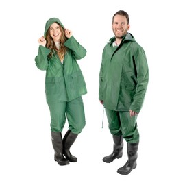 Stansport 3-Piece Deluxe Vinyl Rainsuit - XL