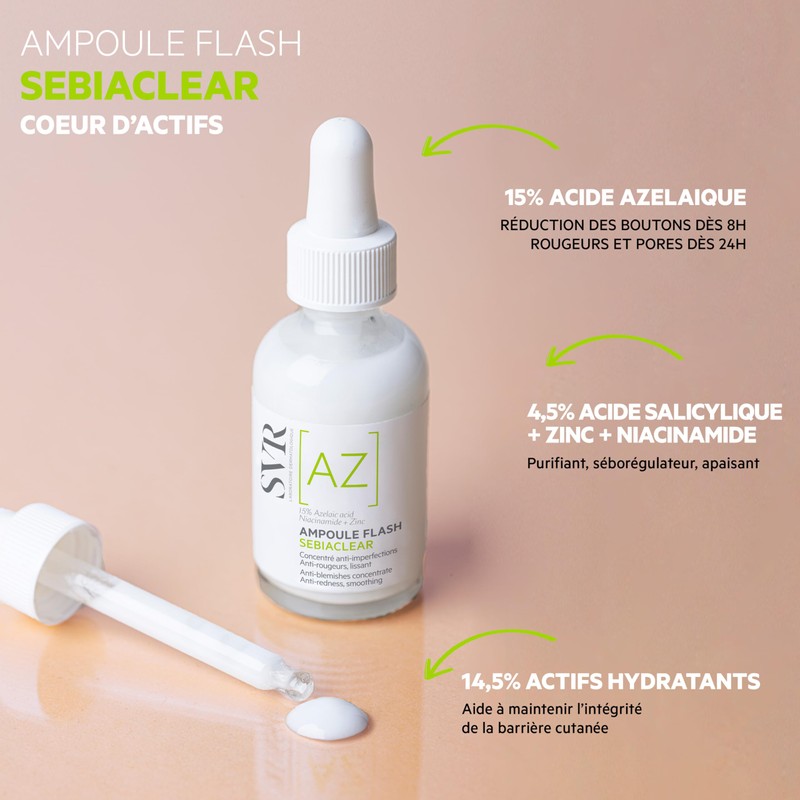SVR Sebiaclear Ampoule Flash Sérum Anti-Imperfecciones para Piel con Tendencia