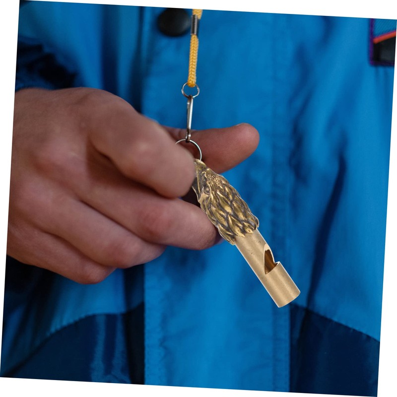 BESPORTBLE Brass Whistle Keychain Mini Outdoor Survival Whistle for Referees