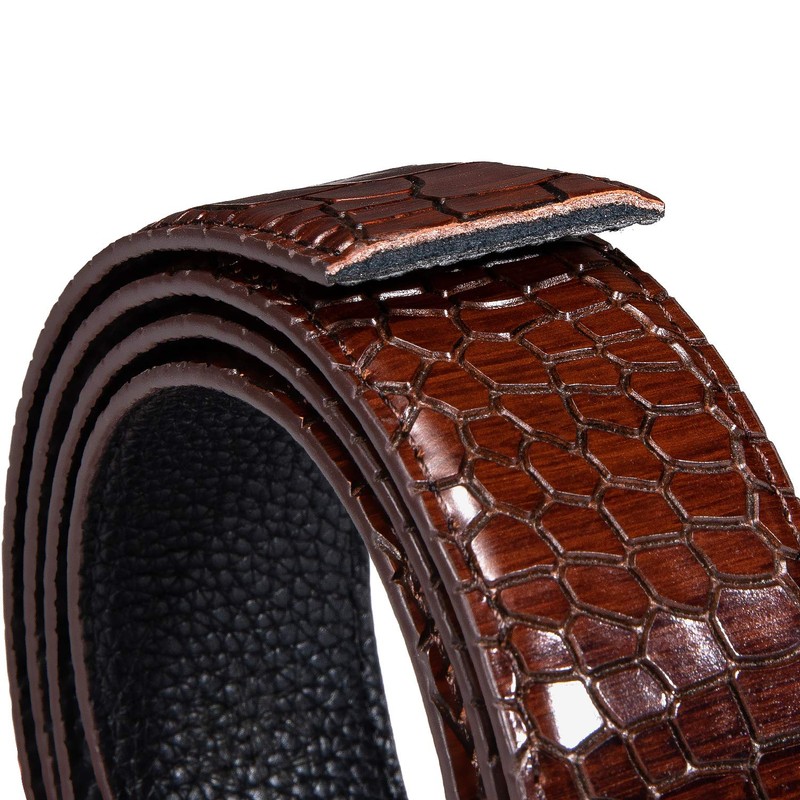 Barry.Wang Eagle Belt for Mens Ratchet Buckle Real Leather Business
