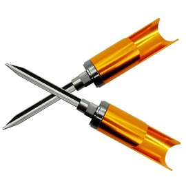 JSHANMEI Fishing Rod Pole Holder Ground Support Stand – Universal Aluminium Alloy Fishing Rod Holder Detachable Pole Stand for Bank Shore Fishing (Golden, 1PCS)