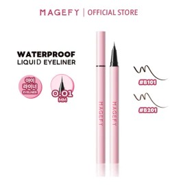 2pzs 0.01mm Delineador Ojos Liquido Maquillaje Hipoalergenico Acabado Mate Color B101 Black Magefy