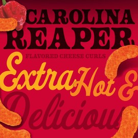 Herr's Snacks - Gluten-Free Spicy Snacks For Adults and Kids - Carolina Reaper Cheese Curls - 6 Ounce (Pack of 6)