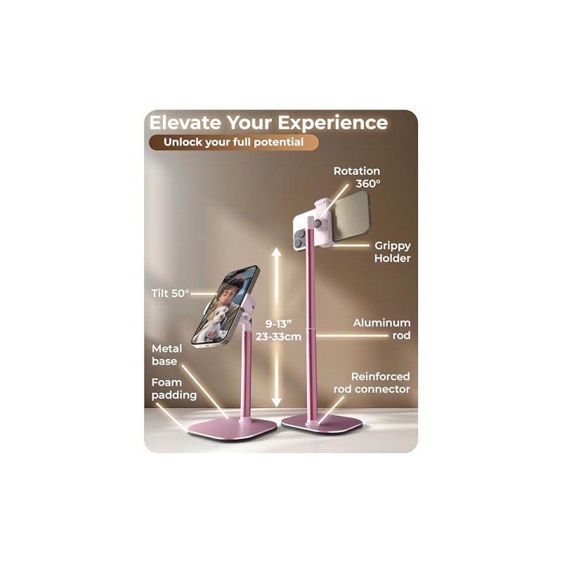 COOPER ChatStand, Soporte Ajustable para Teléfono Celular para Escritorio, Soporte