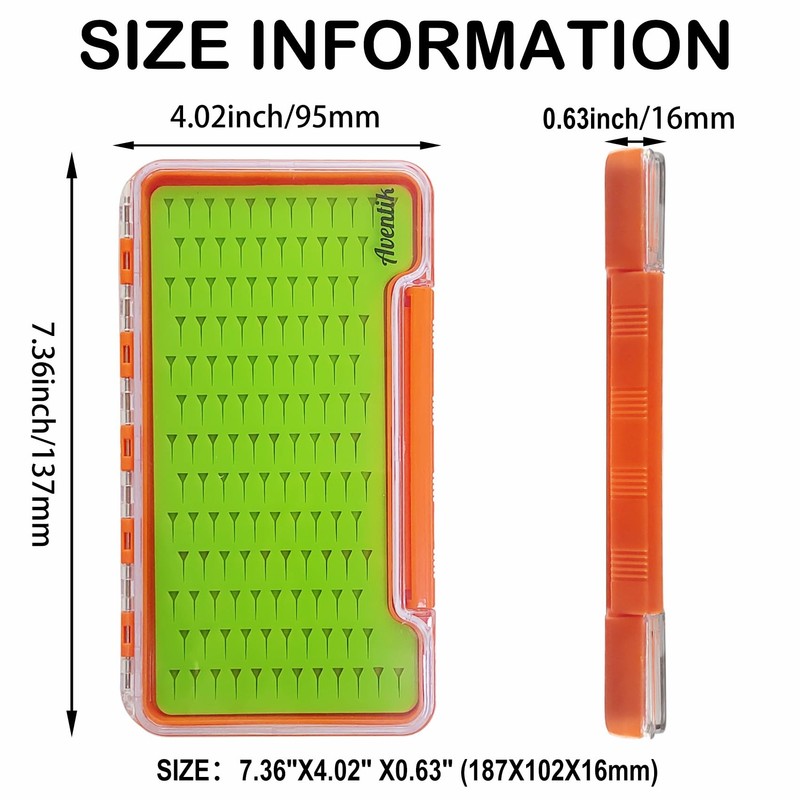 Clear Waterproof Fly Fishing Box Super Slim Silicone Fly Hook