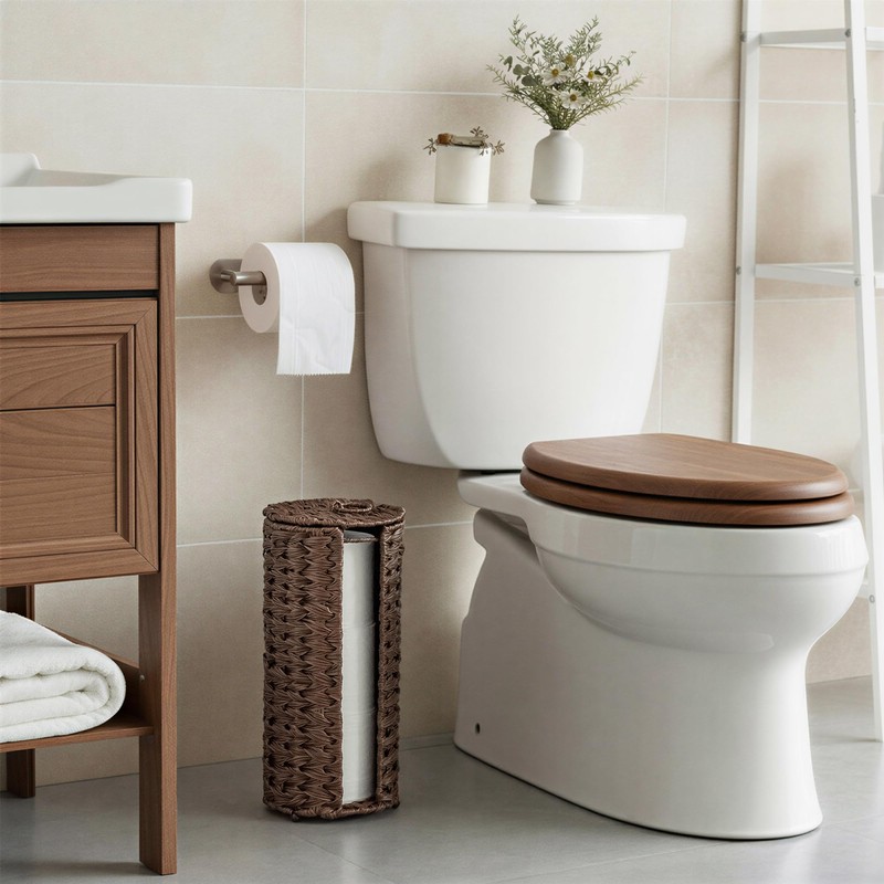 GRANNY SAYS Toilet Paper Storage Basket with Lid, Toilet Paper