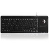 Perixx PERIBOARD-514H Plus Wired Keyboard with Trackball - 14.57x5.39x1.02 Inch