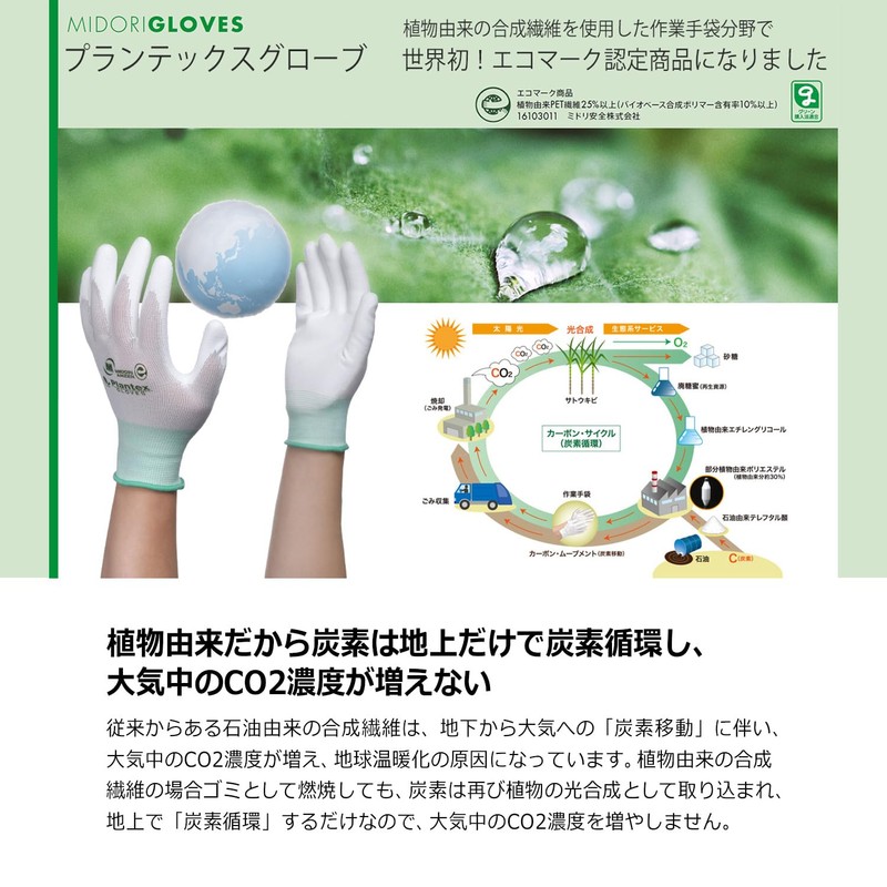 midori安全 Quality Control Gloves purantekkusuguro-bu sumusu Elastic
