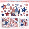 Whaline 6 Sheets Patriotic Window Clings Happy 4th of July