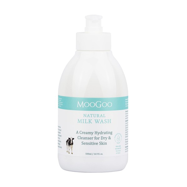 MooGoo Face and Body Milk Wash - A gentle, non-irritating cleanser formula for dry, sensitive skin - for all ages (baby to adult) and skin types - A phthalate free cleanser for men and women