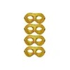 12 Antifaz Diamantina Negro Oro Plata Color Carnaval