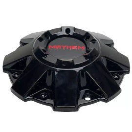 Mayhem Gloss Black/Red Logo Wheel Center Cap C108015BR01