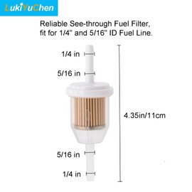 AM116304 Fuel Filter 25 050 22-S For 1/4" and 5/16" Fuel Line for John Dere Kohler 120-436 GY20709 Replaces 71-5960 120-436 GY20709 38666 149-2206-01 21541500 98021(2/Pack)
