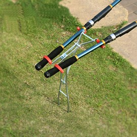 FASPLORE Fishing Rod Holder Dual Poles Holder Angle and Height Adjustable