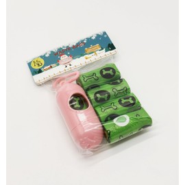 Dog Poo Bags -5 Rolls Counts Biodegradable Poop Waste Bag Refill Rolls for Dogs include 1 Adjustable Dispenser (Green)