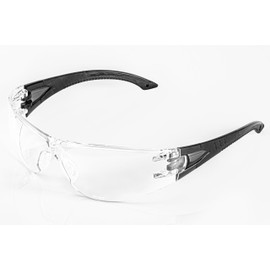 Koziface A07B Safety Glasses for Men and Women Lightweight Work Protective Black Green Flexible Temples AntiFog for Indoor/Outdoor (Black)