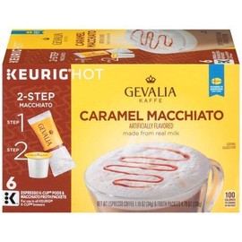 Gevalia Caramel Macchiato Espresso Coffee with Froth Packets, 6 CT