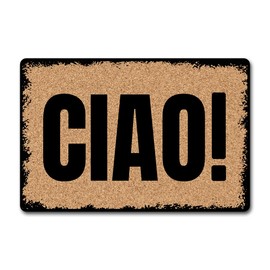 NICESIR Welcome Mat Ciao Funny Doormat for Home Entrance (23.6 X 15.7 inch) Polypropylene Fabric Top with Rubber Back Doormat for Front Door Indoor Outdoor Rug