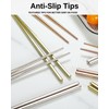 MUMSUNG Titanium Chopsticks 1 Pair with Carry Case, Lightweight Reusable