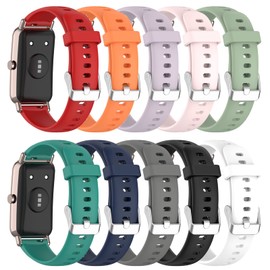 16mm Watch Bands Compatible for BOCLOUD ZX19 Smart Watch Replacement Wrist Strap Wristband for FITVII H86/FITVII HM08/MorePro HM08/YOUSOKU H97 Pro/AKUMAKA CS5 Smartwatch Soft Silicone Sport Watchband (10 Pack)