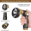 FANHAO Garden Hose Nozzle Heavy Duty, 100% Metal Water Hose