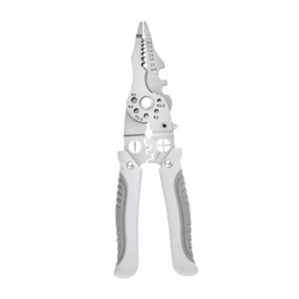 Baoblaze Wire Stripper Bobbin Winder Portable Comfortable Grip Multipurpose Professional Manual Wiring Tool Wire Stripping Tool Cutter, Gray