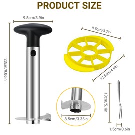 2 Generation Pineapple Slicer and Corer, PineappleCorer’, Pineapple Peeler Blades Upgraded Sharp with 6 Stainless Steel Fruit Forks and Slicer, Pineapples Corer
