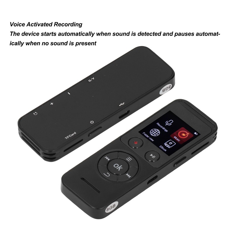 Voice Activated Recorder with Playback Bluetooth 5.2 MP3 Noise Reduction