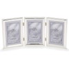 Lawrence Frames 4x6 Hinged Triple (Vertical) Metal Picture Frame Silver-Plate