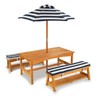KidKraft Outdoor Wooden Table & Bench Set with Cushions and