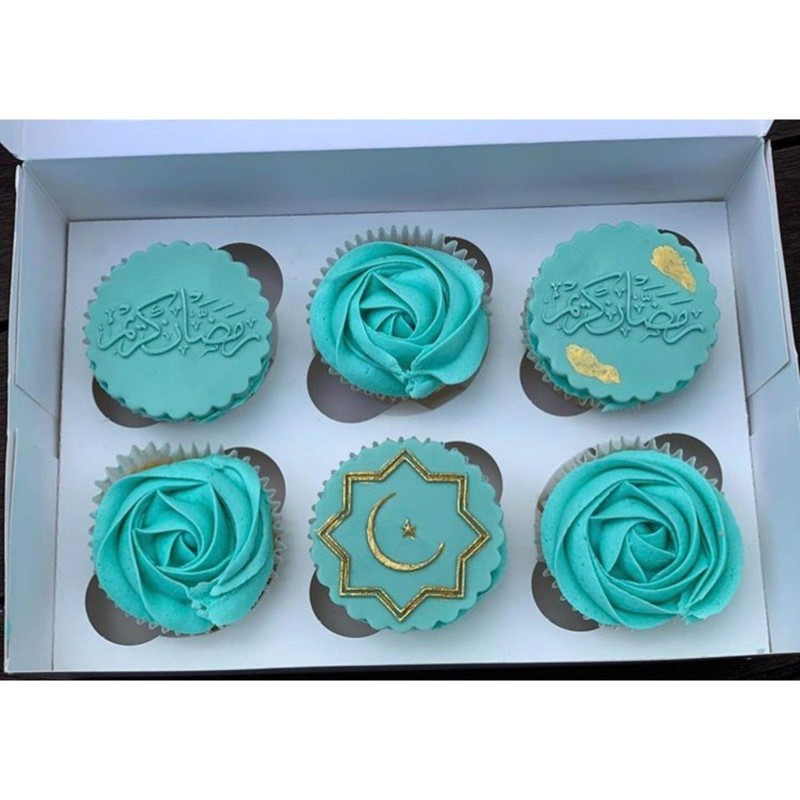 LissieLou Ramadan Mubarak Calligraphy Cookie Embosser Ramadan Eid Celebrations Icing