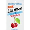 Luden's Sugar Free Wild Cherry Throat Drops, Sore Throat Relief,