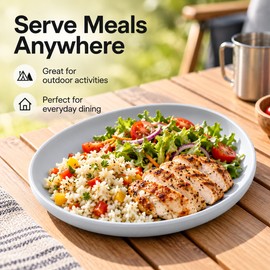 Small Round Ceramic Plate 5.51 Inch (14cm), Reusable Frosted Appetizer Dessert and Snack Plate, Compact Side Dish for Camping, Picnics, BBQ and Home Dining, 1 Piece