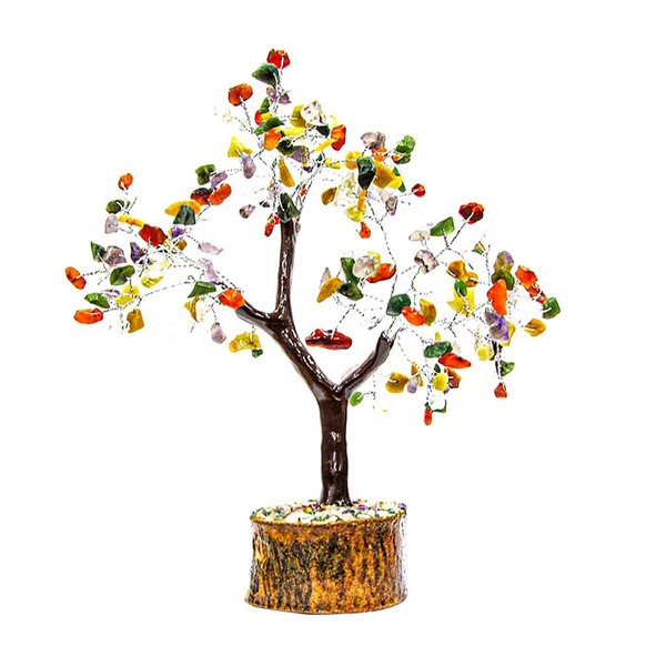 Seven Chakra Crystal Tree Good Luck, Crystal Tree for Positive Energy, Home Decorations for Living Room, 7 Chakra Tree, Seven Chakra Crystal Tree (8-10 Inch) (Seven Chakra Crystal Tree (7-8Inch))