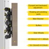 36-48" Heavy Duty Hidden Sliding Barn Door Hardware and Track,