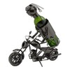 WINE BODIES Motorcycle Rider Metal Wine Bottle Holder, Charcoal