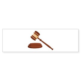 CafePress Judge Gavel Bumper Sticker Sticker (Bumper 50 pk)