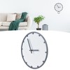 Wooden Wall Clock Silent Non Ticking Round Clock with Hook