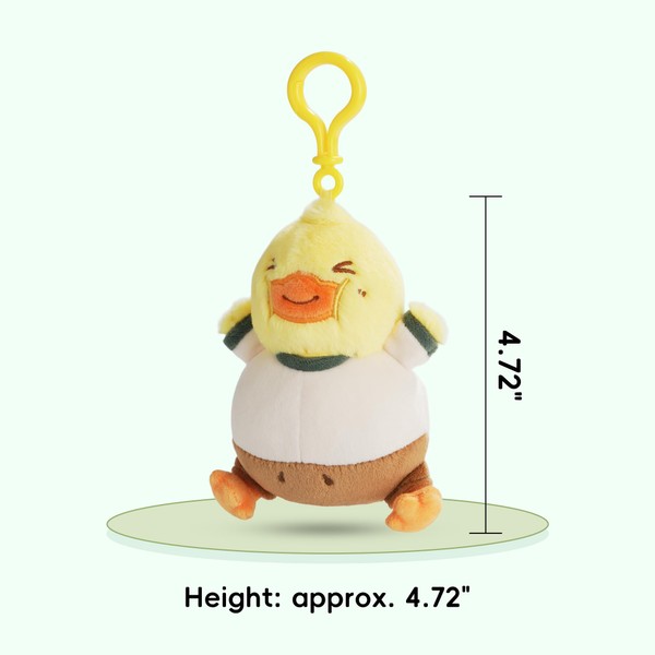B.Duck Plush Keychain Working Series, Fun Gen Z Office Figure,