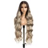 DÉBUT Long Wavy Lace Front Wigs 13x4 Middle Part Synthetic