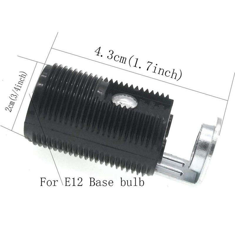 Candelabra Base Light Socket,TWDRTDD 3 Pcs of E12 Base Keyless