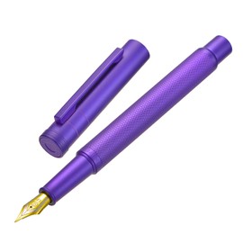 Purple Forest Fountain Pen Medium Nib Classic Design with Converter and Metal Pen Case Set by Hongdian